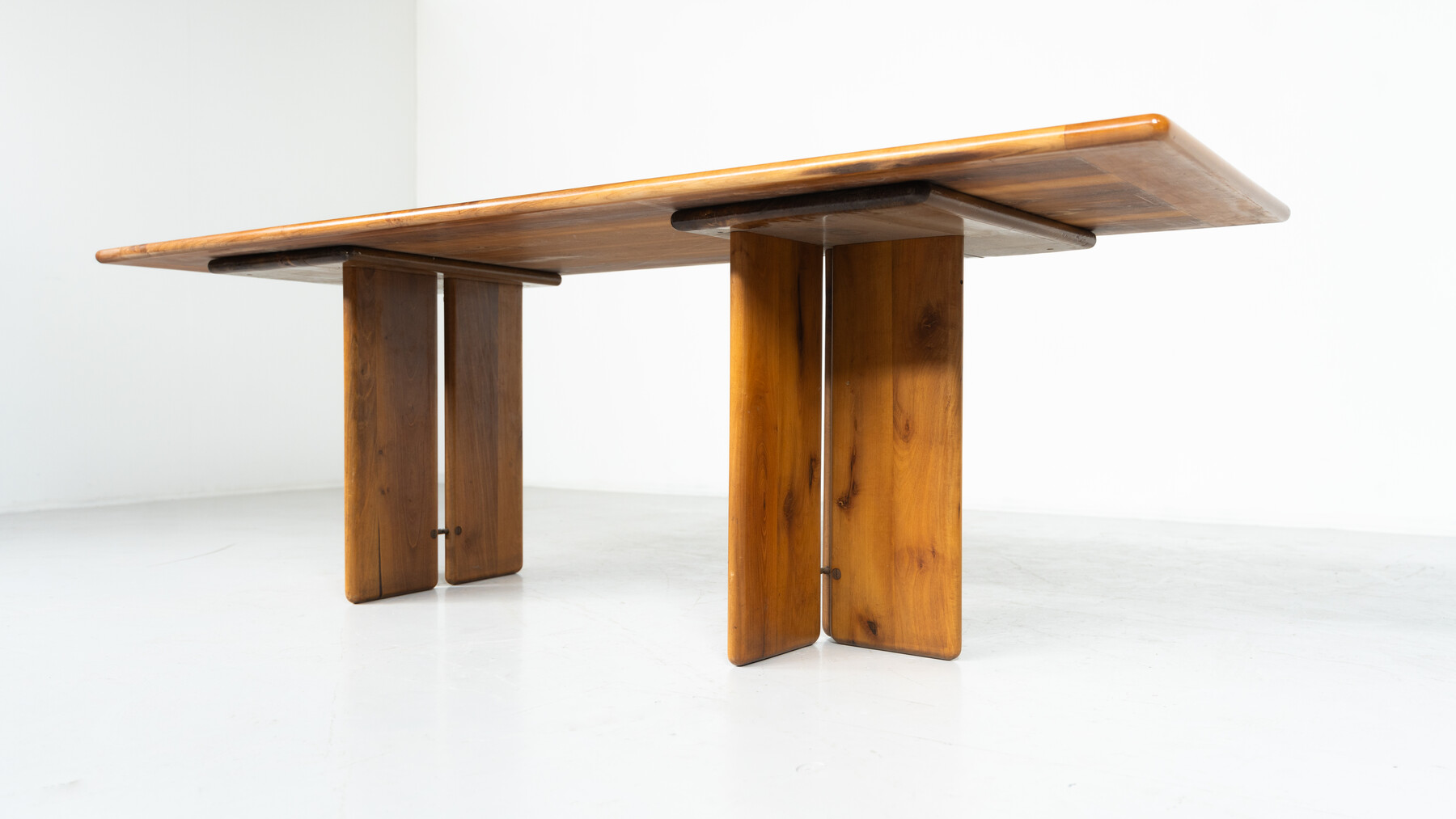 Mid-Century Modern Wooden Dining Table by Ammannati & Vitelli, 1960s