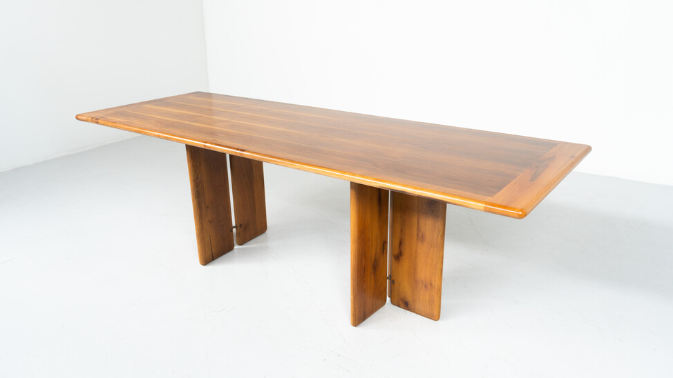Mid-Century Modern Wooden Dining Table by Ammannati & Vitelli, 1960s