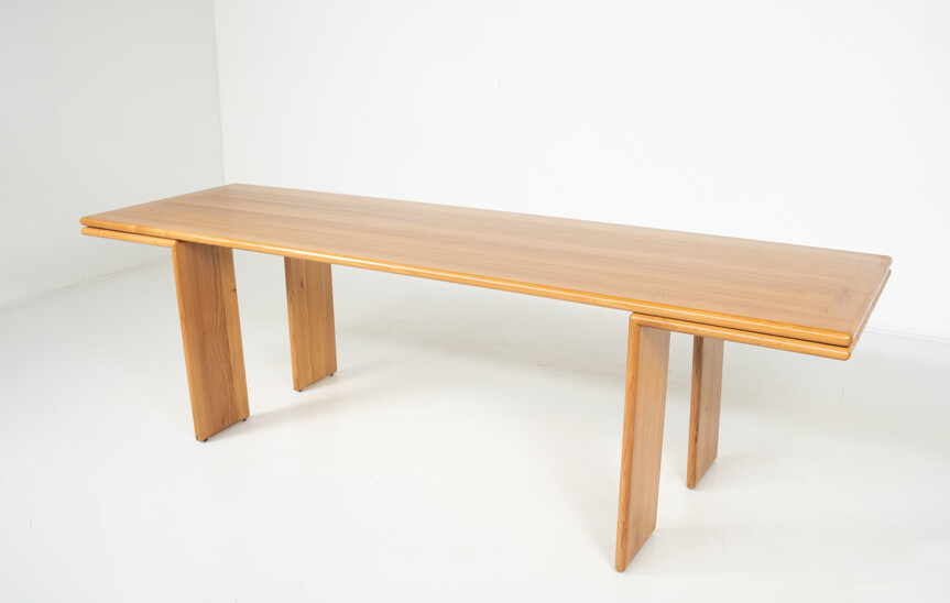 Mid-Century Modern Wooden Dining Table, in the style of Mario Marenco, Italy, 1980s