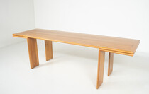 Mid-Century Modern Wooden Dining Table, in the style of Mario Marenco, Italy, 1980s
