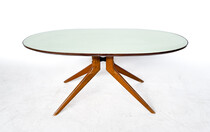 Mid-Century Modern Wooden Dining Table, Italy, 1950s