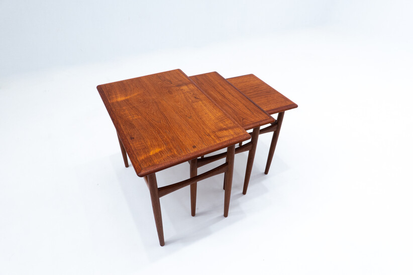 Mid-Century Modern Wooden Nesting Tables, Scandinavian, 1960s
