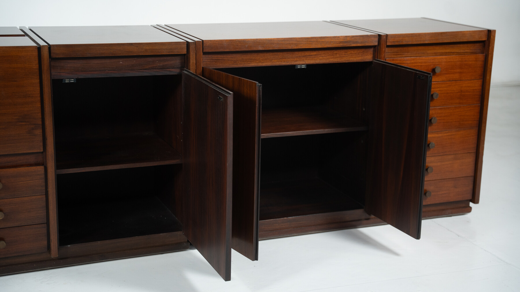Mid-Century Modern Wooden Sideboard, Tecno Borsani, Italy, 1960s
