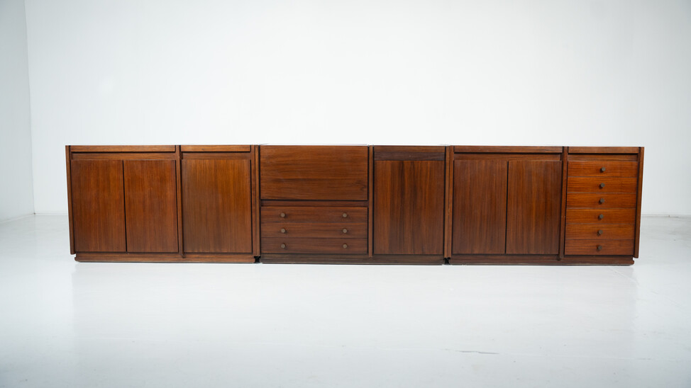 Mid-Century Modern Wooden Sideboard, Tecno Borsani, Italy, 1960s
