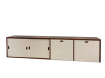 Mid-Century Modern Wooden Suspended Sideboard, 1970s