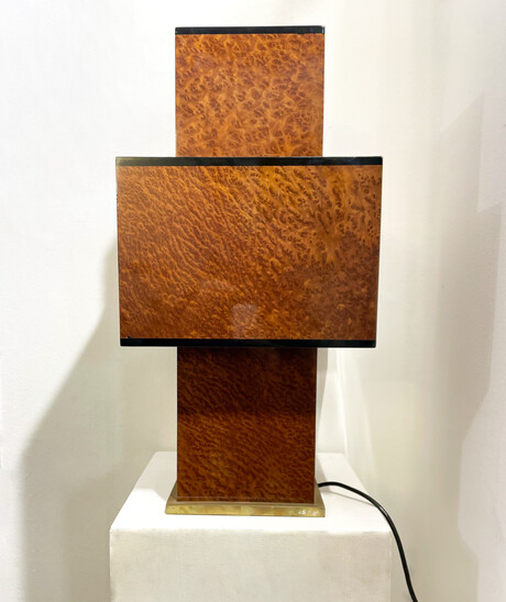 Mid-Century Modern Wooden Table Lamp