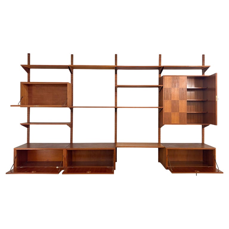 Mid-Century Modern Wooden Wall Unit, 1960s