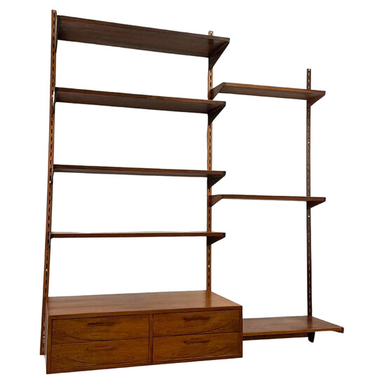 Mid-Century Modern Wooden Wall Unit by Kai Kristiansen, Denmark, 1950s