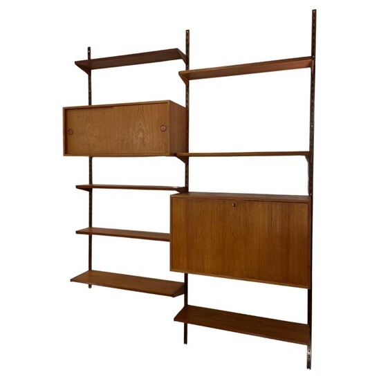 Mid-Century Modern Wooden Wall Unit by Kai Kristiansen, Denmark, 1950s
