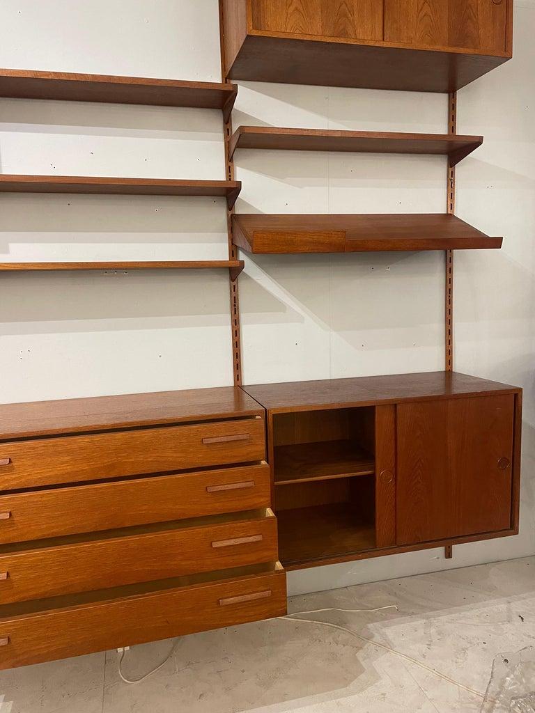 Mid-Century Modern Wooden Wall Unit by Kai Kristiansen, Denmark, 1960s