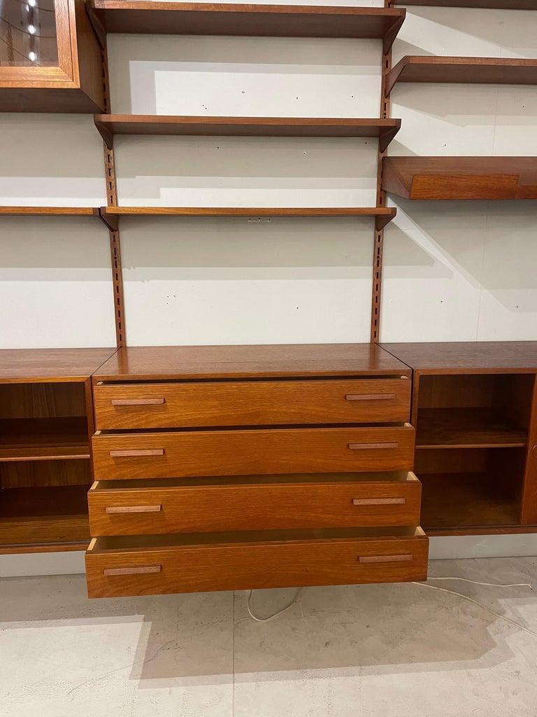 Mid-Century Modern Wooden Wall Unit by Kai Kristiansen, Denmark, 1960s