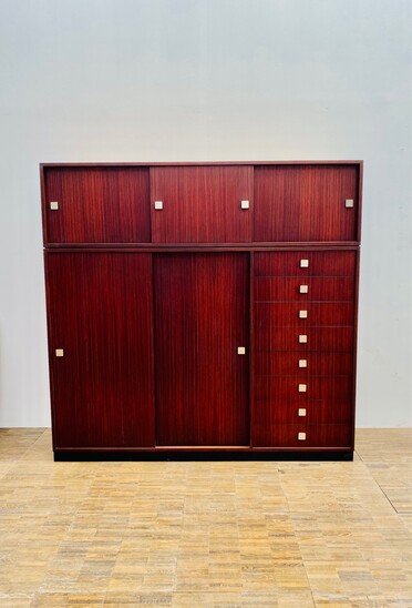 Mid-Century Modern Wooden Wardrobe by Alfred Hendricks, 1970s