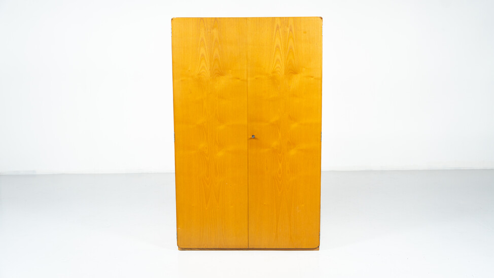 					 Mid-Century Modern Wooden Wardrobe by Derk Jan De Vries, 1960s