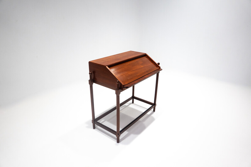 Mid-Century Modern Wooden Writing Desk by Fratelli Proserpio, Italy, 1960s