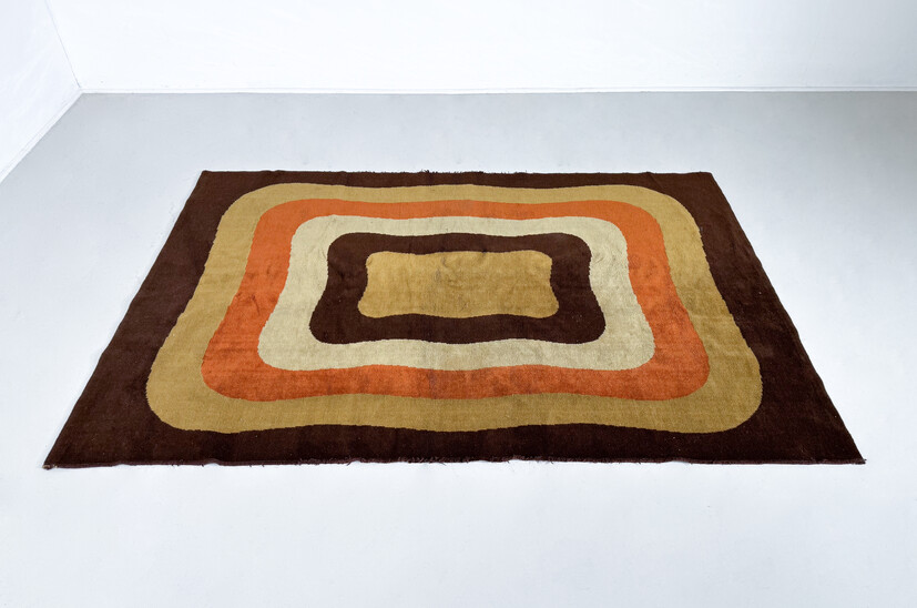 Mid-Century Modern Wool Rug, 1970s
