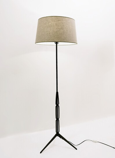 Mid Century Modern Wrought Iron Tripod Floor Lamp, Hungary