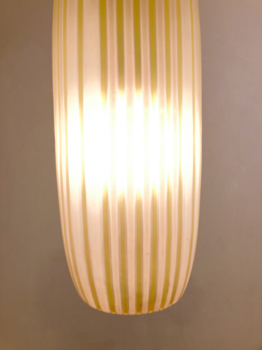 Mid-Century Modern Yellow Glass Suspension, Italy, 1960s