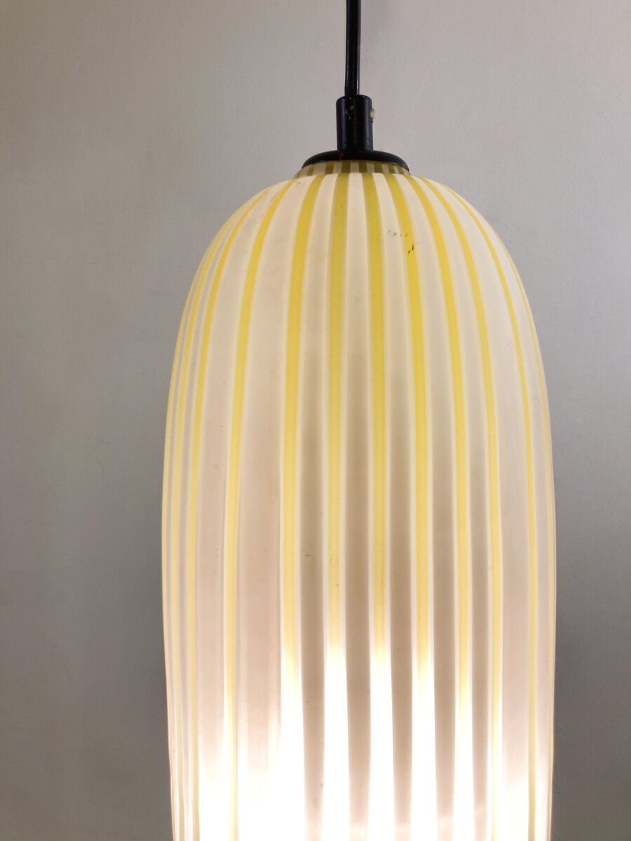 Mid-Century Modern Yellow Glass Suspension, Italy, 1960s