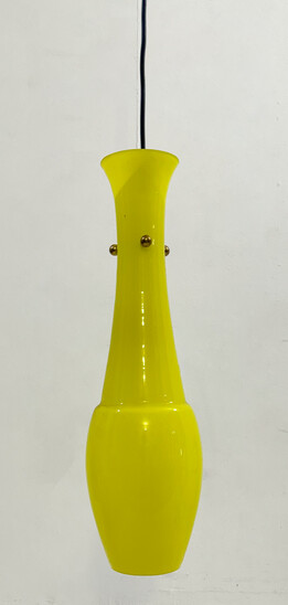 Mid-Century Modern Yellow Suspension, Italy, 1960s
