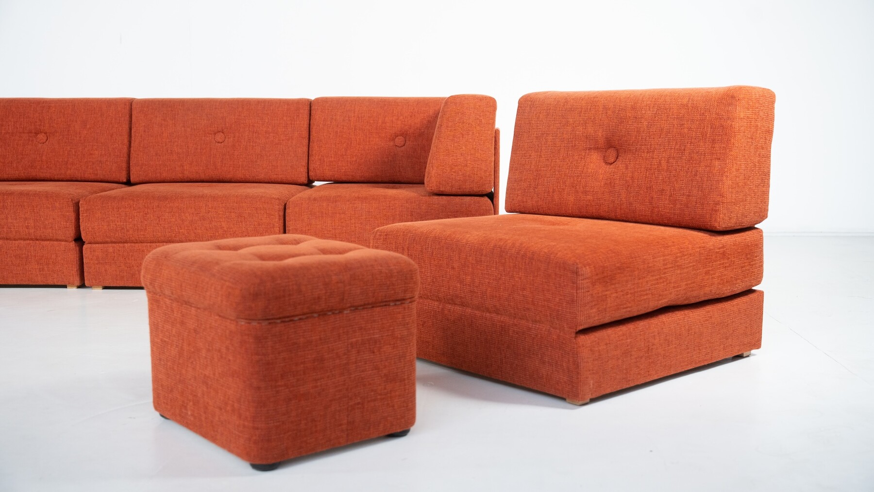 Mid-Century Modular Sofa, Original Upholstery, 1960s