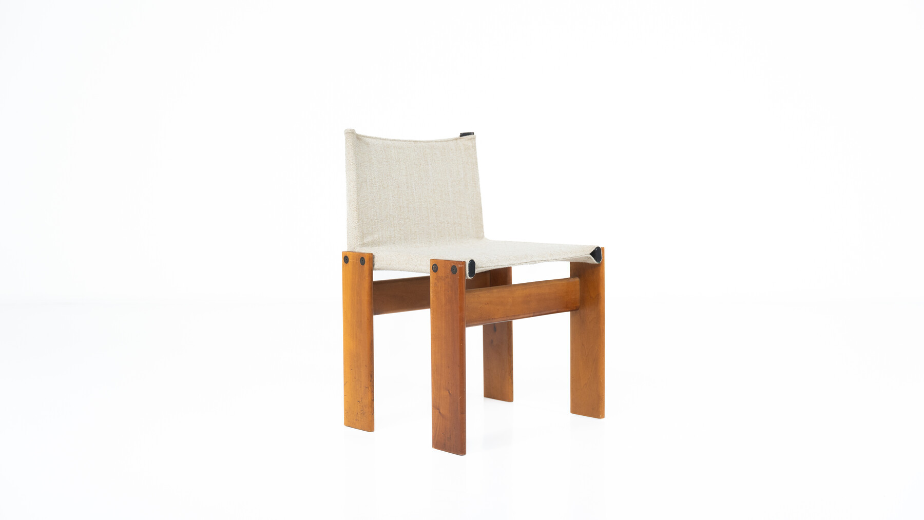 Mid-Century Monk Dining Chairs by Afra & Tobia Scarpa for Molteni, 1970s - New Canvas