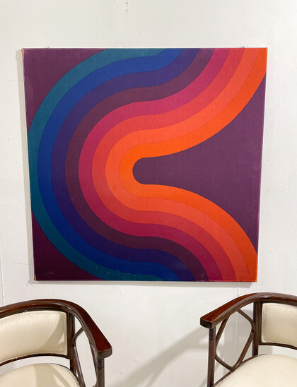 Mid-Century Multicolor Hanging Fabric Wall Art by Verner Panton, 1970s