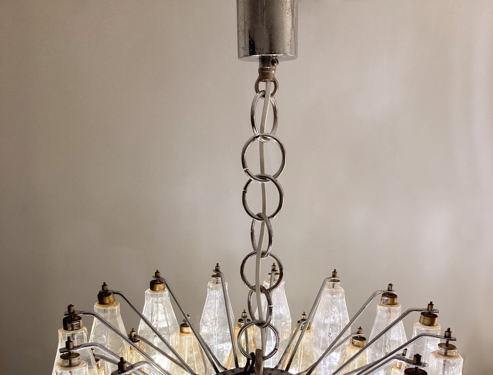 Mid-Century Murano Glass Chandelier 