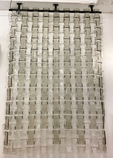 Mid-Century Murano Glass Screen attributed to Mazzega, 1960s