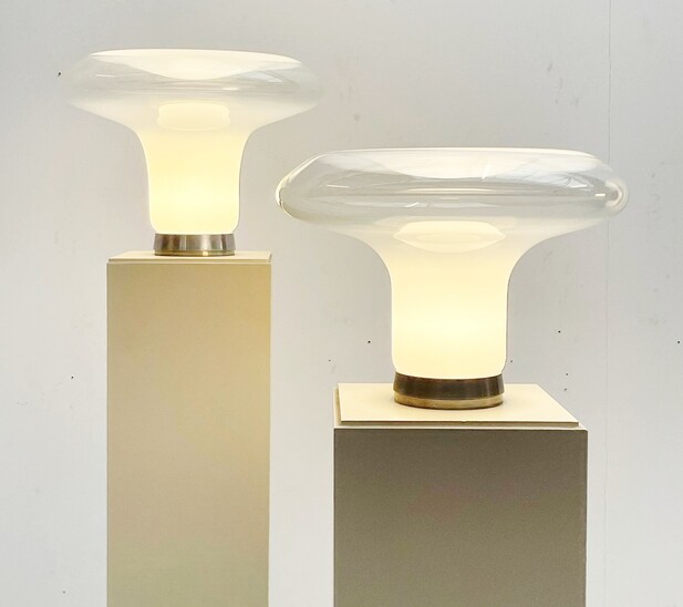 Mid-century Murano glass table lamp model ''Lesbo'' by Angelo Mangiarotti - Italy 1960s