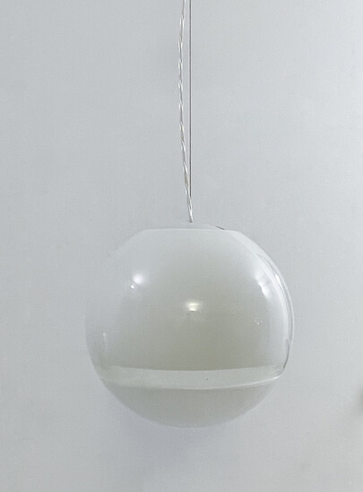 Mid-century Murano Glass White Suspension by Carlo Nason, Italy, 1960s