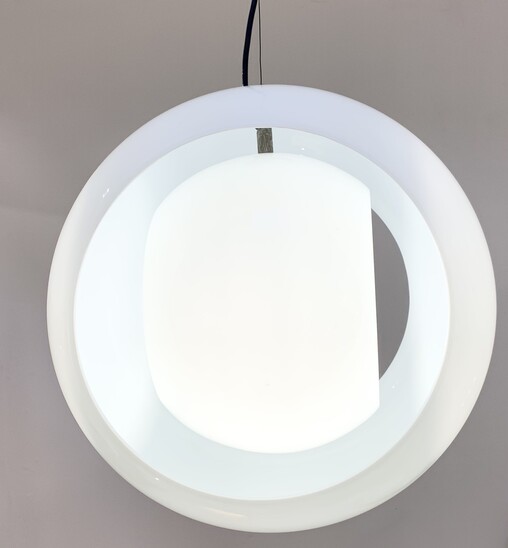 Mid-century Murano Glass White Suspension model