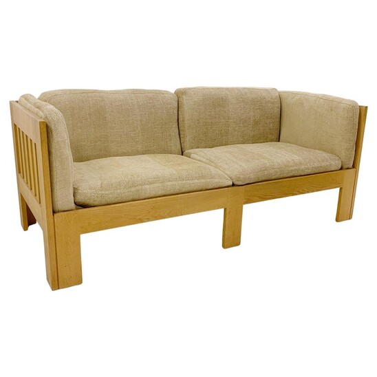 Mid-century oak sofa by Tage Poulsen - Denmark 1960s