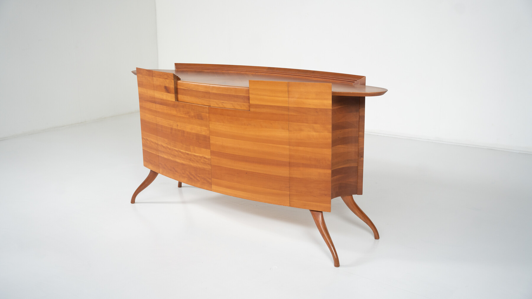 Mid-Century Oval Sideboard by Ceccotti Collezioni