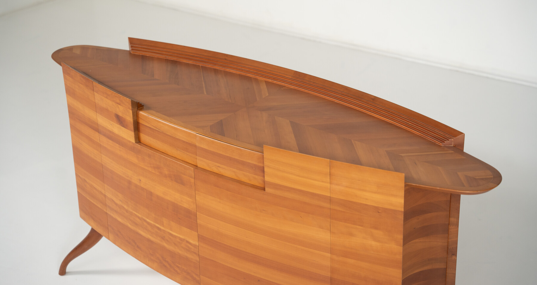 Mid-Century Oval Sideboard by Ceccotti Collezioni