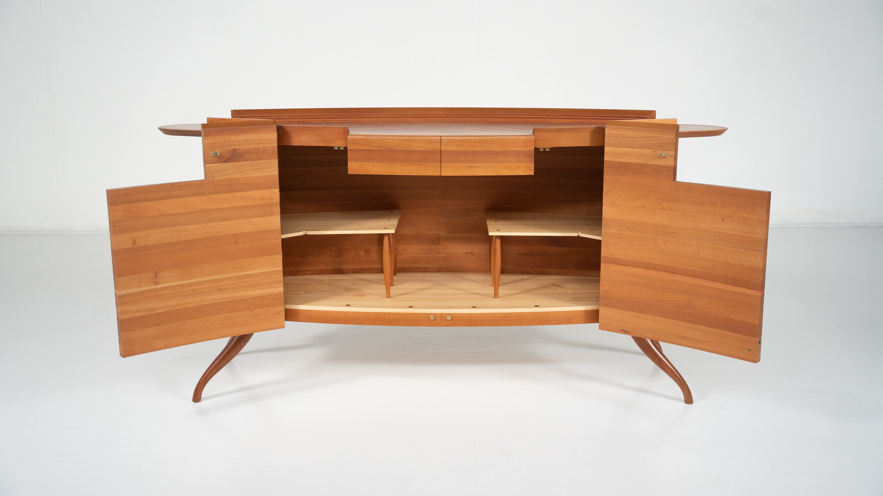 Mid-Century Oval Sideboard by Ceccotti Collezioni