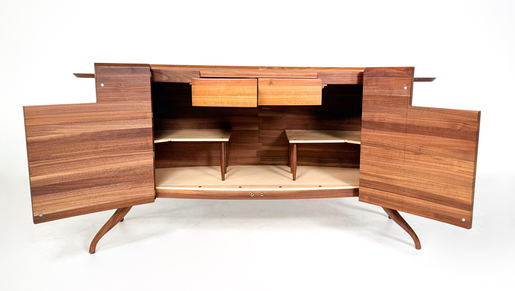 Mid-Century Oval Sideboard by Cecotti Collezioni