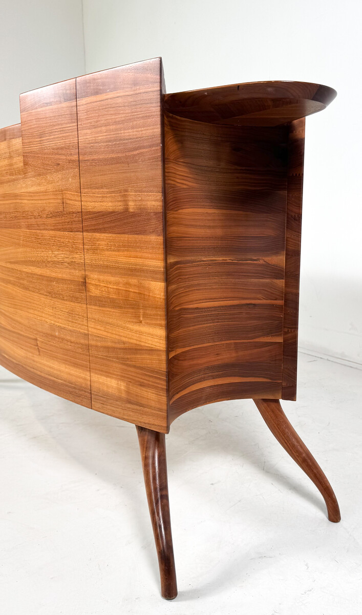 Mid-Century Oval Sideboard by Cecotti Collezioni