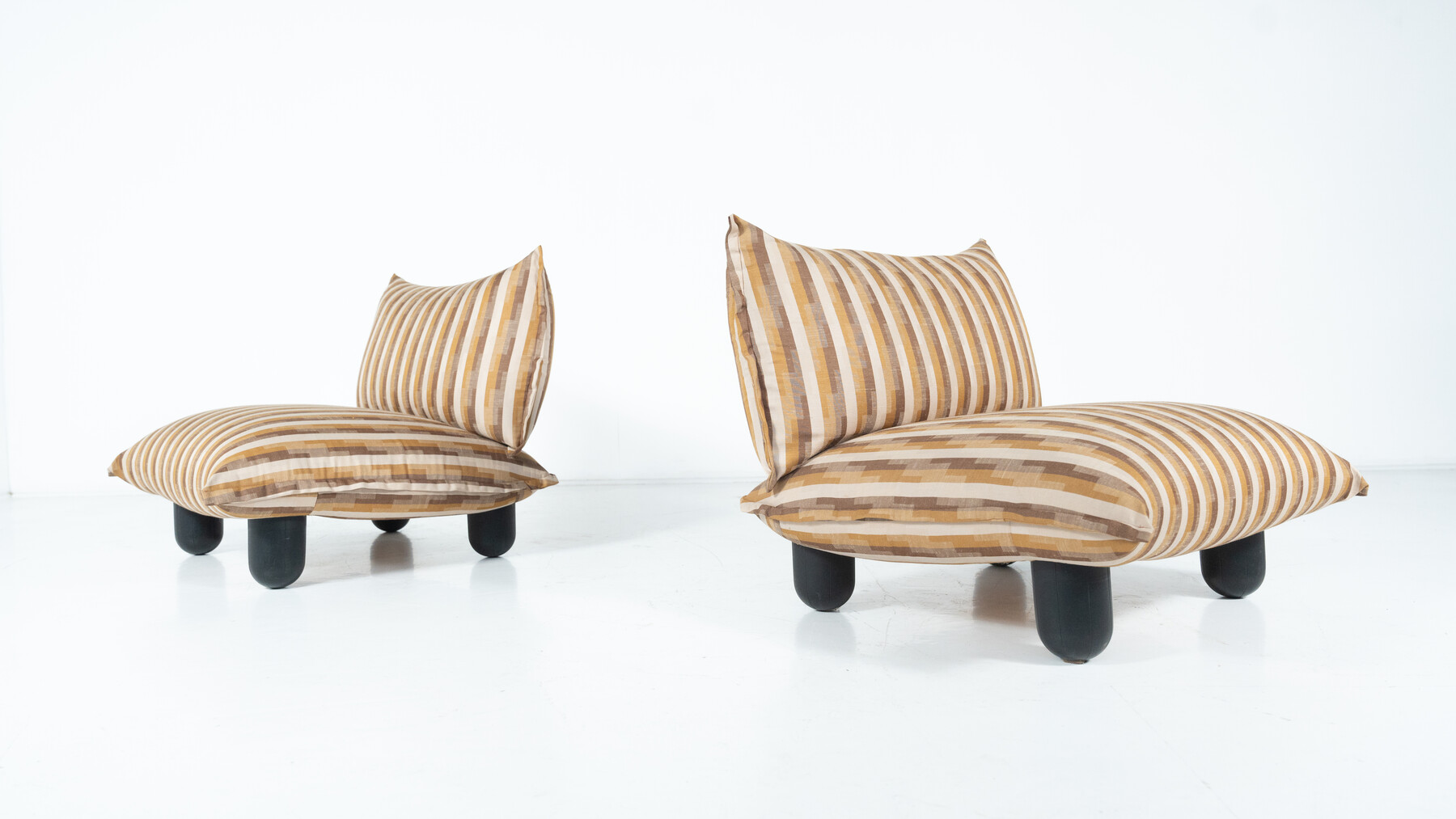Mid-Century Pair of Armchairs, Dall Oca, 1970s
