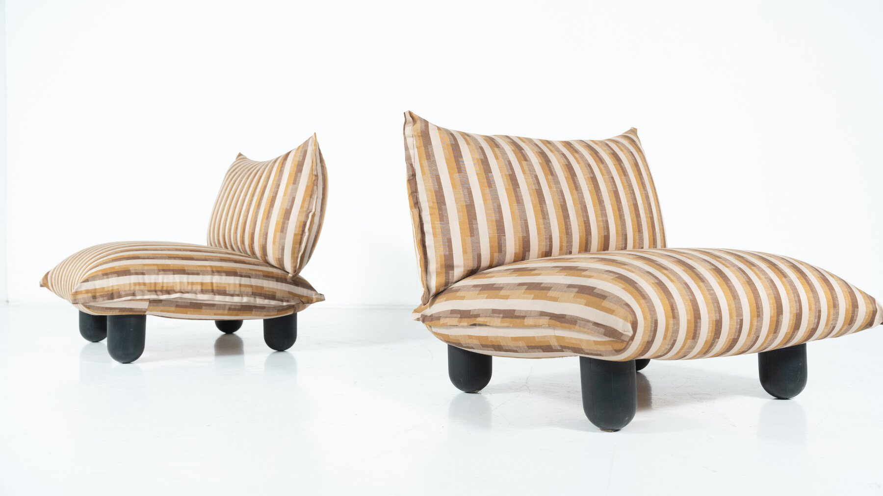 Mid-Century Pair of Armchairs, Dall Oca, 1970s