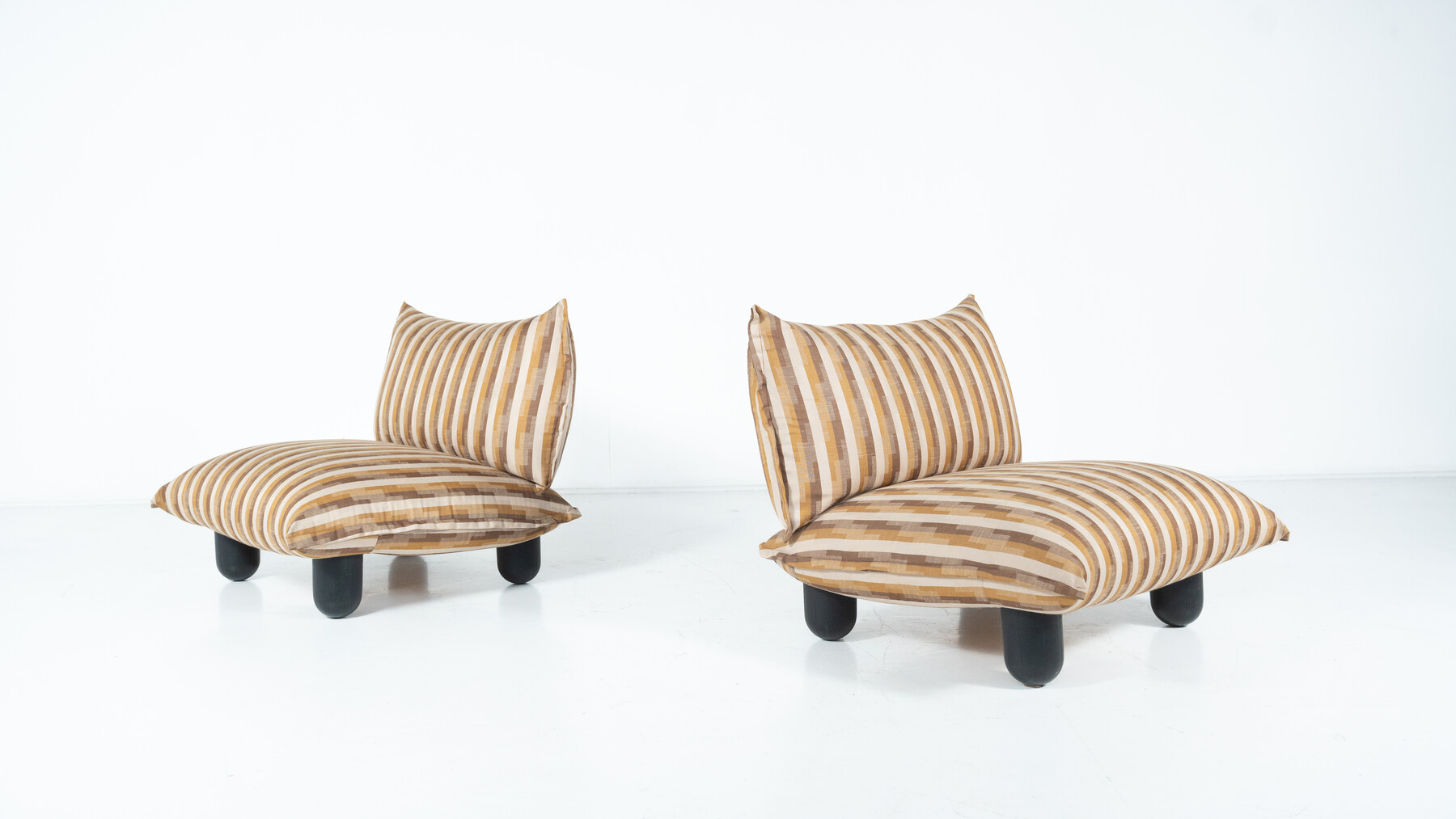 Mid-Century Pair of Armchairs, Dall Oca, 1970s