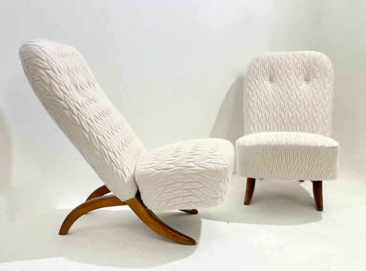 Mid-Century Pair of “Congo” Armchairs by Theo Ruth for Artifort,1950s