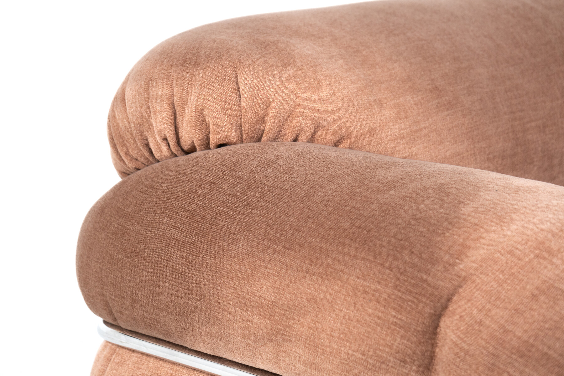 Mid-Century Pair of Sesann Armchairs by Gianfranco Frattini for Cassina, Italy, 1970s - New Upholstery
