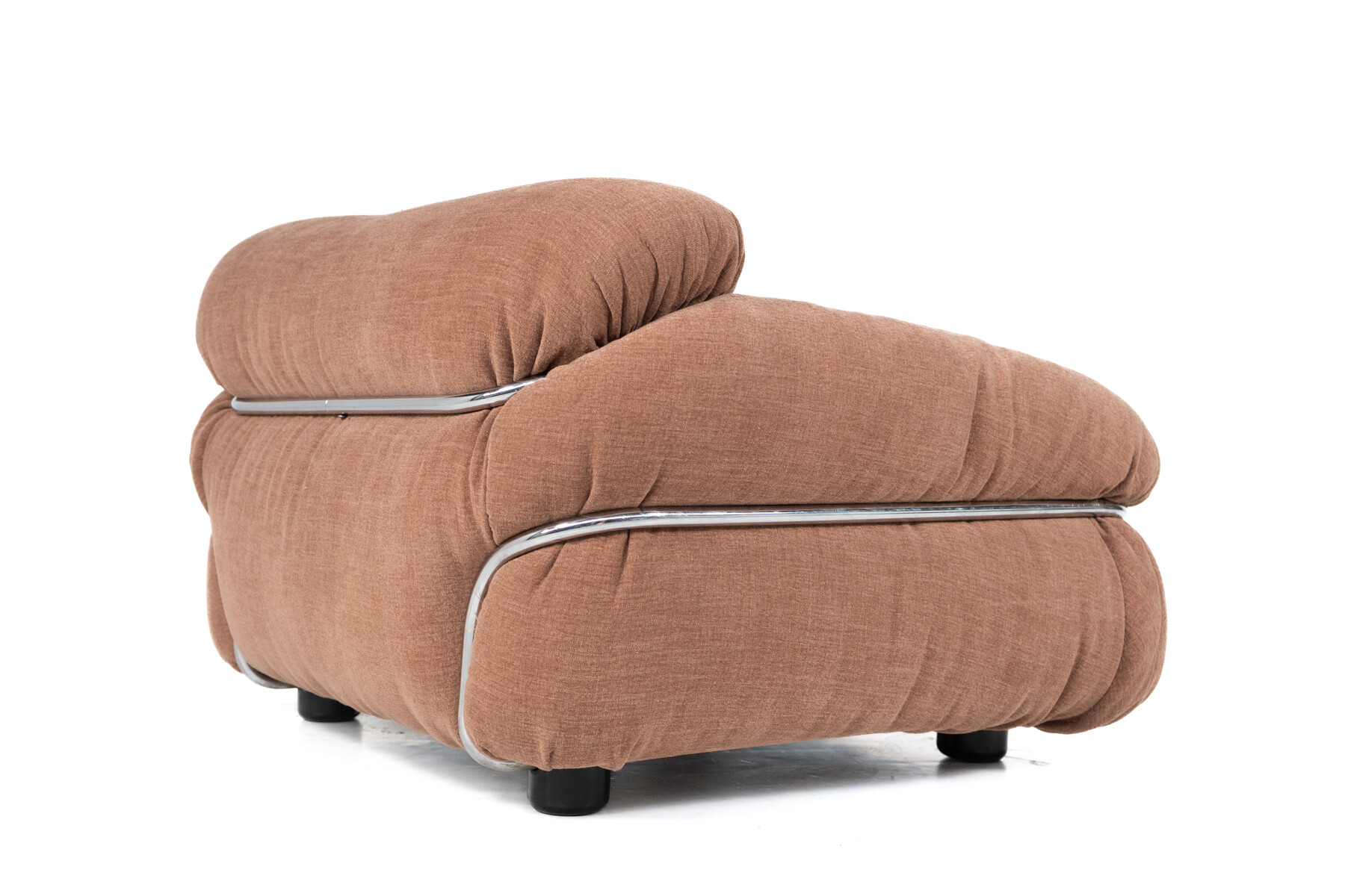 Mid-Century Pair of Sesann Armchairs by Gianfranco Frattini for Cassina, Italy, 1970s - New Upholstery