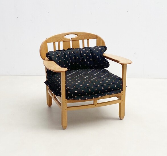 Mid-century pine armchair by Giorgetti - Italy 1950s