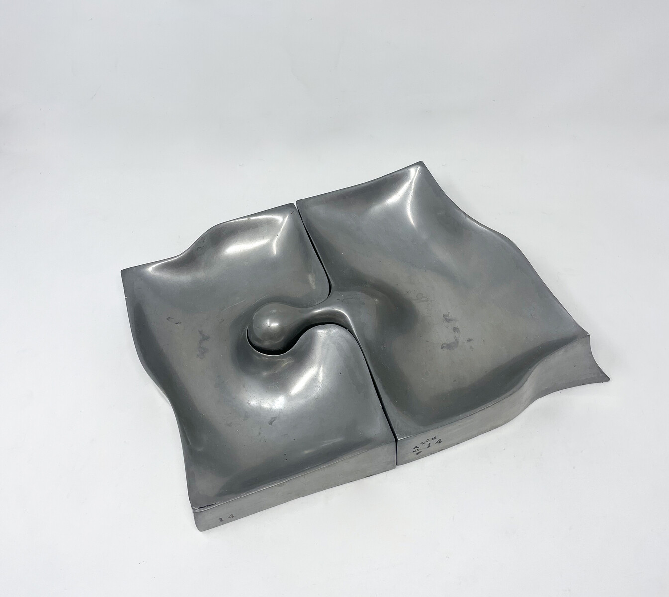 Mid-Century Puzzle Sculpture/Serving plate