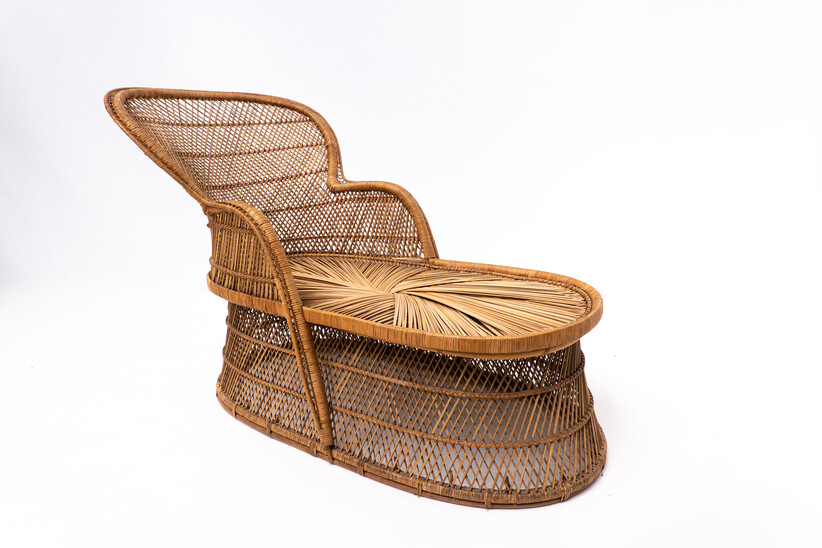 Mid-century rattan daybed - Italy 1940s