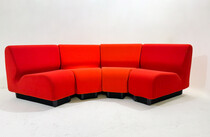 Mid Century Red Modular Sofa by Don Chadwick for Herman Miller, 1970's
