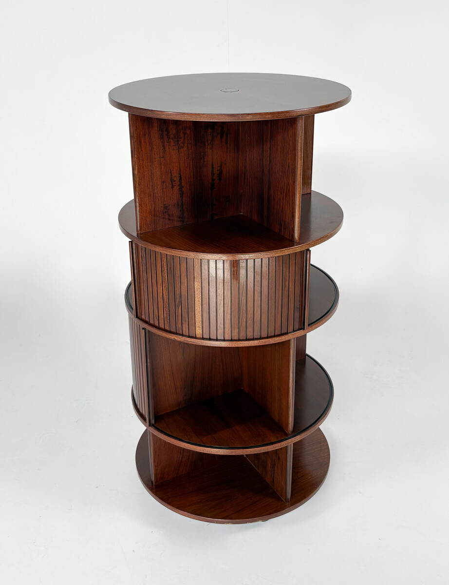 Mid-Century Revolving Bookcase with Shutters attributed to Gianfranco Frattini, 1960s