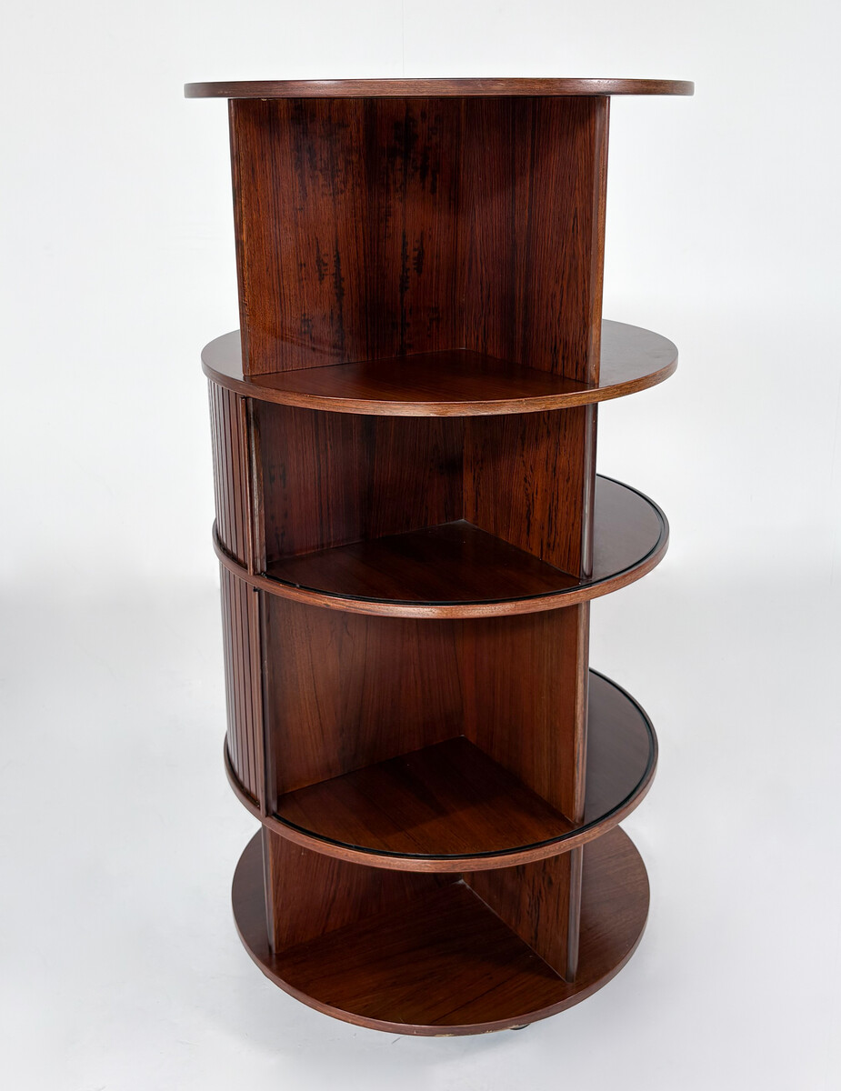 Mid-Century Revolving Bookcase with Shutters attributed to Gianfranco Frattini, 1960s