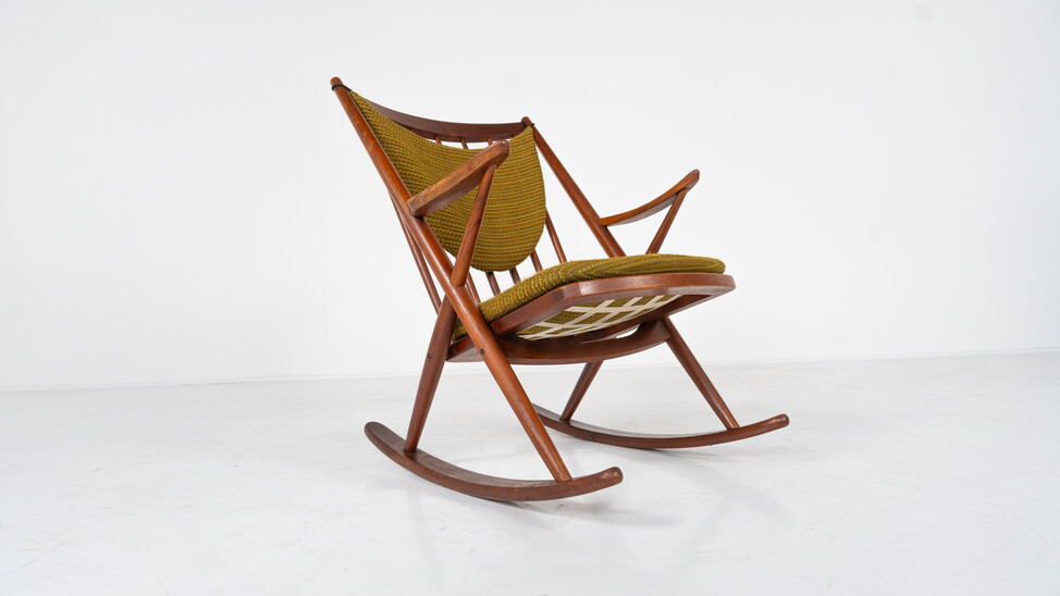 Mid-Century Rocking Chair By Frank Reenskaug For Bramin, Denmark